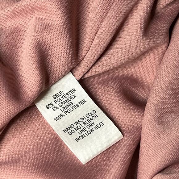 NWT Lulus Superpower Blush Pink Back Zip Straight Faux Suede Pencil Skirt Size M - Picture 5 of 6